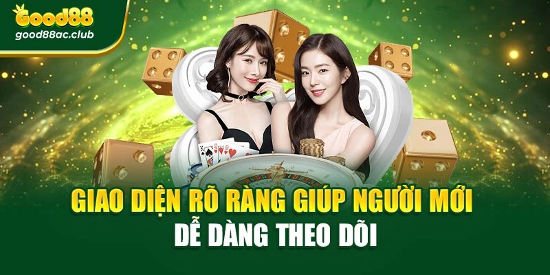 Giao diện rõ ràng giúp người mới dễ dàng theo dõi